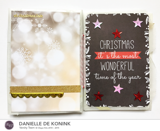 Holiday memories mini album, @Danielle de Konink, @Cliquekits, #cliquekits #scrapbooking #DIY #CliqueintotheHolidays