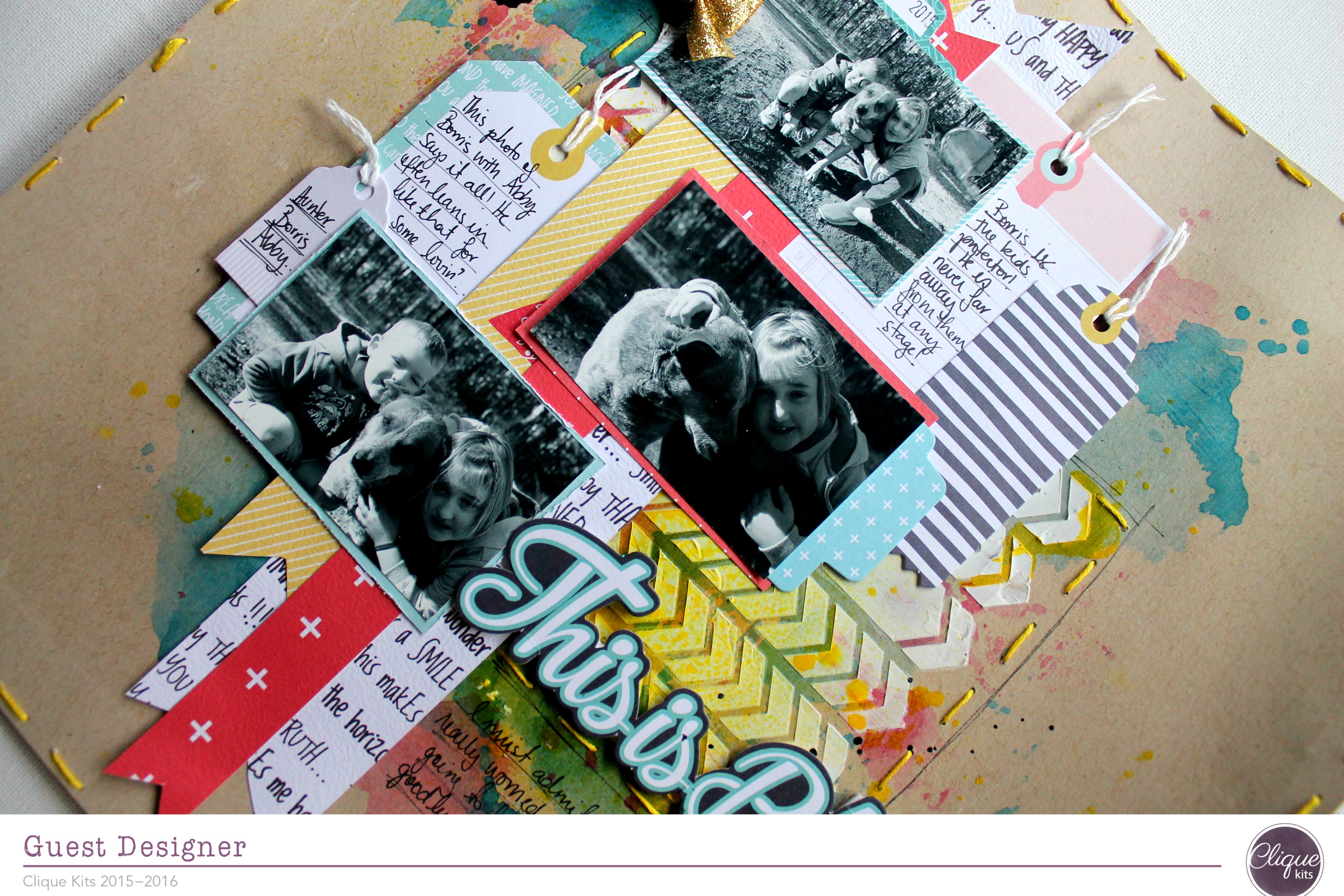 this is bliss layout by Bernii Miller for Clique Kits Alegria Kit. 2